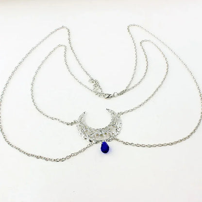 Gothic Hollow Moon Head Chain