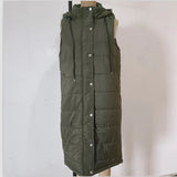 Loose Single-Breasted Cardigan Parkas Winter Vest Coat