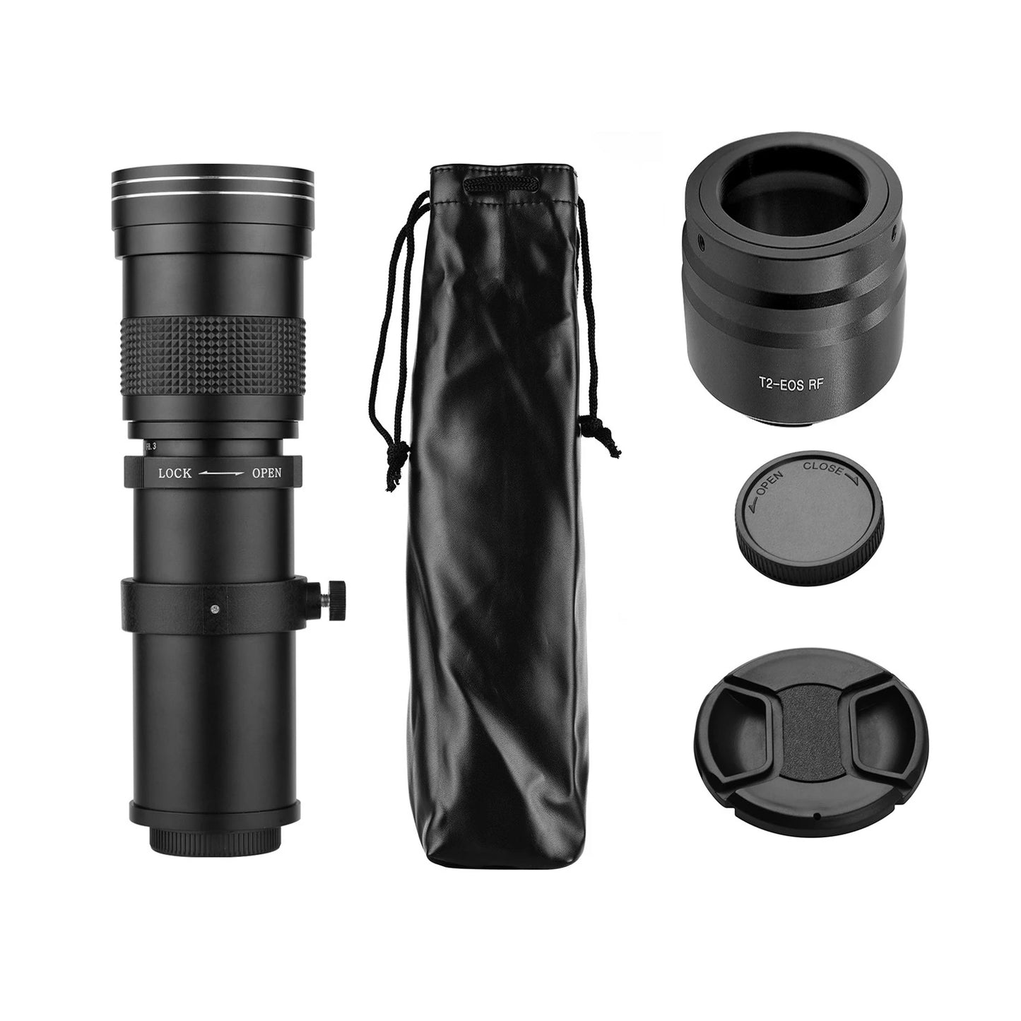 Camera mf super telephoto zoom lens