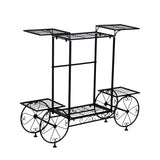 Large Metal Garden Cart Plant Stand