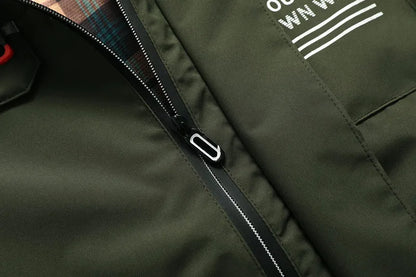 Breathable windproof zipper long sleeve coat