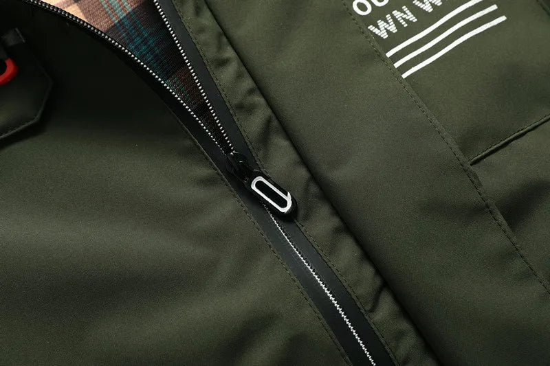 Breathable Windproof Zipper Long Sleeve Coat