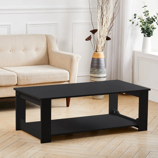 Simple Wooden 2 Tier Coffee Table