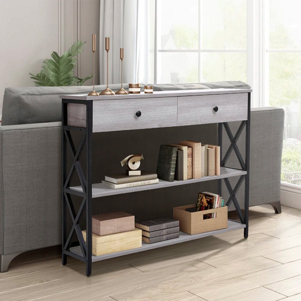 Wooden Console Table with Drawers