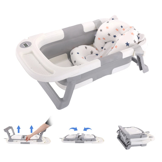 Baby bath tub with soft cushion
