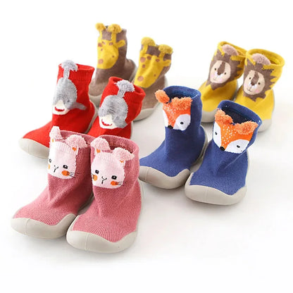 Unisex toddler soft sole knit booties