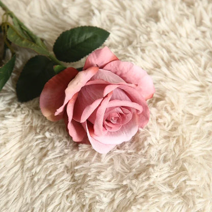 Beautiful silk roses bouquet flowers