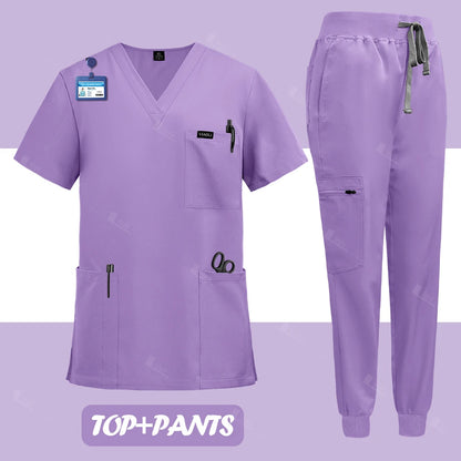 Surgical nurse uniform medical scrubs set