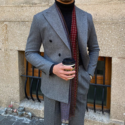 Formal double breasted slim fit suits