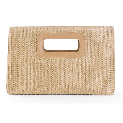 Women's straw woven raffia bag