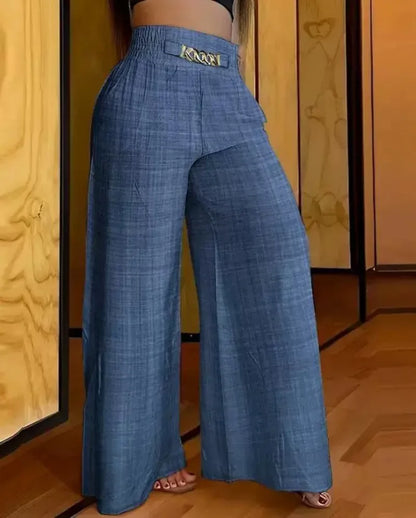 Fashion commute loose wide leg pant