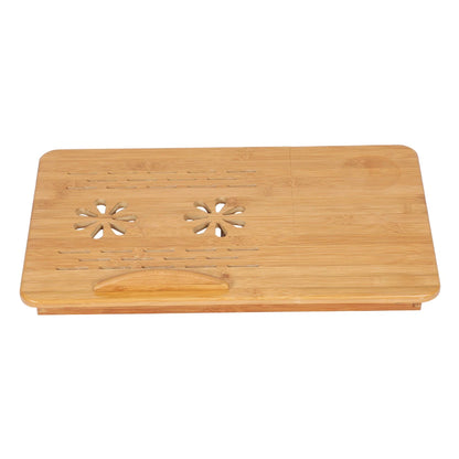 Adjustable bamboo laptop bed desk