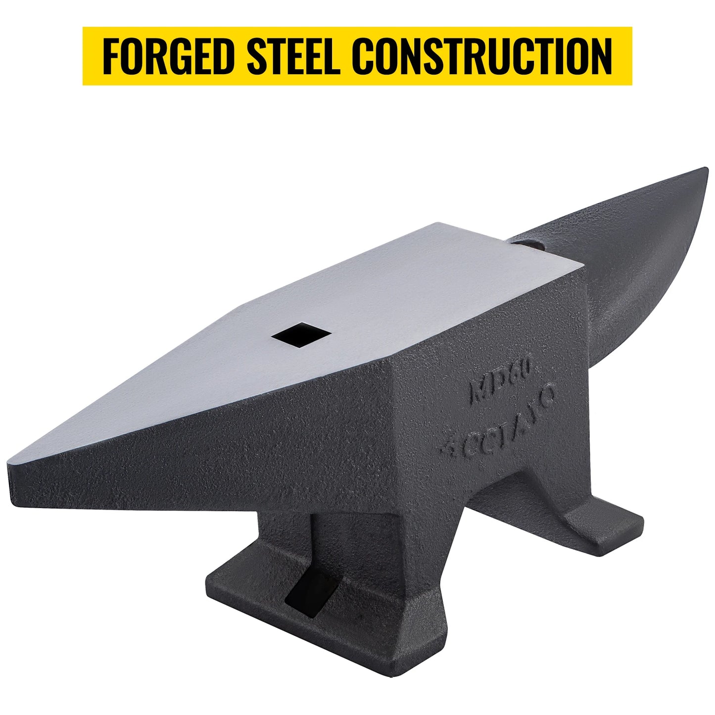 Single round horn anvil steel block