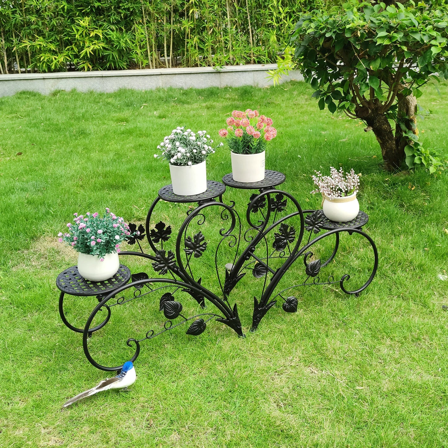 Rustproof metal plant stand