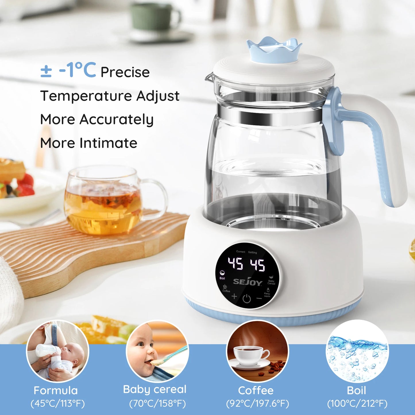 Electric baby formula kettle