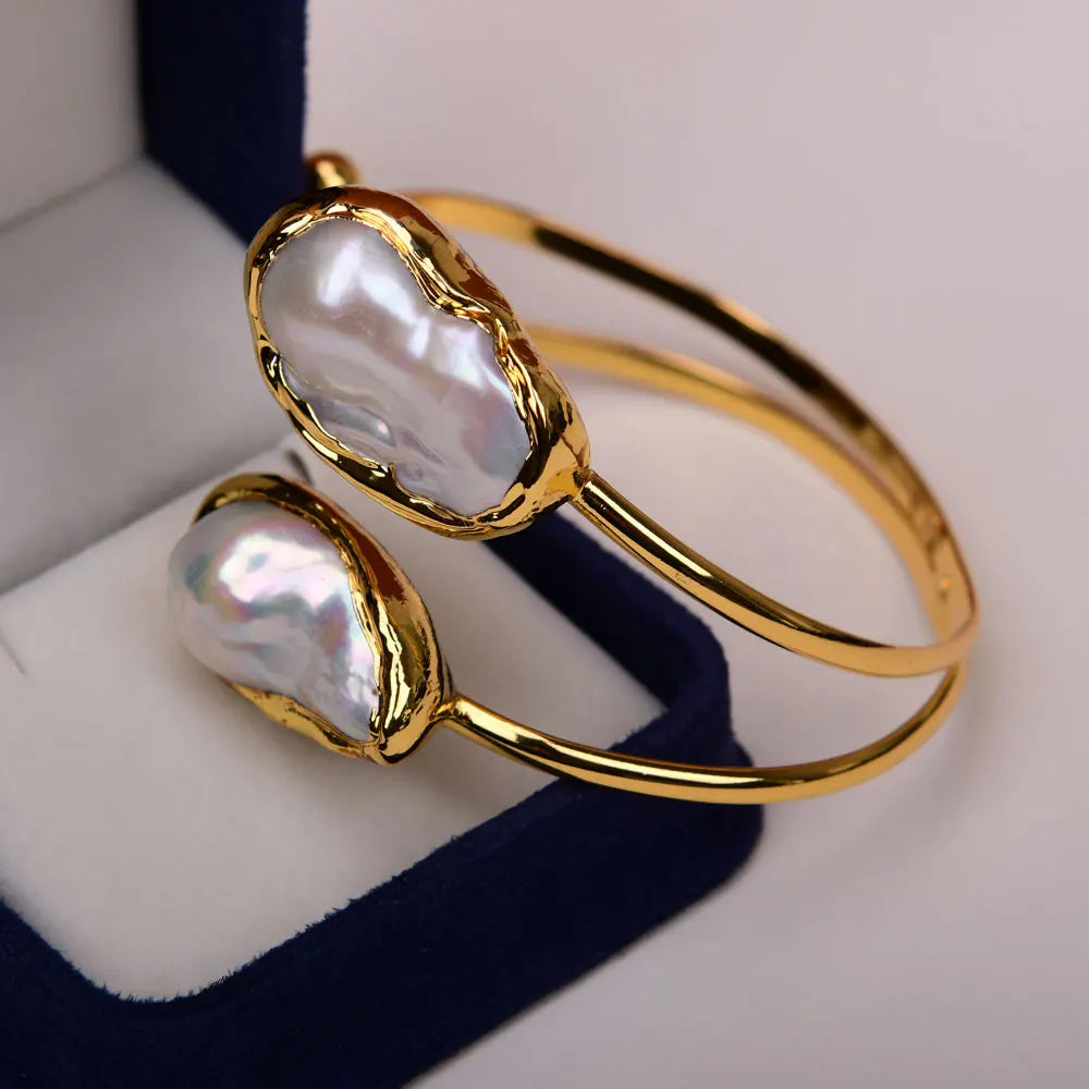 Pearl 24 K Gold Plated Bracelet