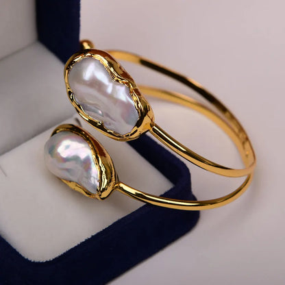 Pearl 24 K Gold Plated Bracelet