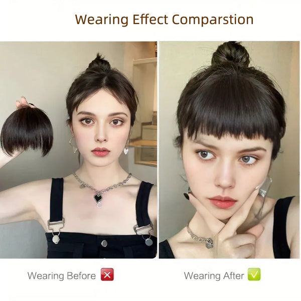 Synthetic Fake Bangs In Hair Extensions