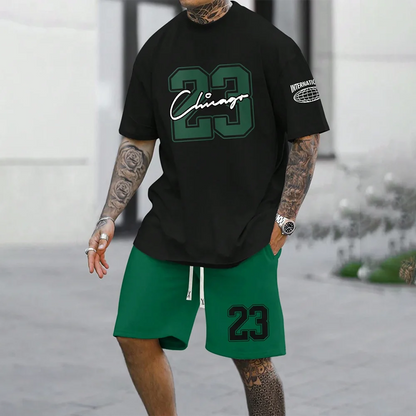 Loose digital print quick drying men's set