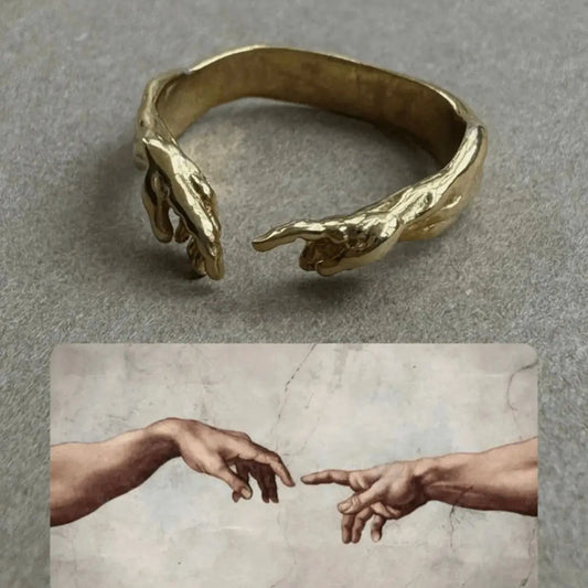 Creative Adam Hands Touch Adjustable Ring