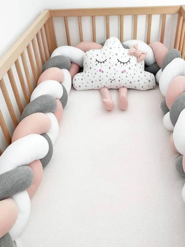 Braid Knot Pillow Baby Bumper Bed
