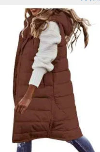 Loose Single-Breasted Cardigan Parkas Winter Vest Coat