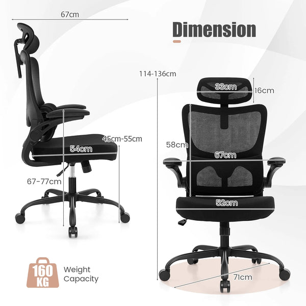Ergonomic Computer Desk Chair with Lumbar Support