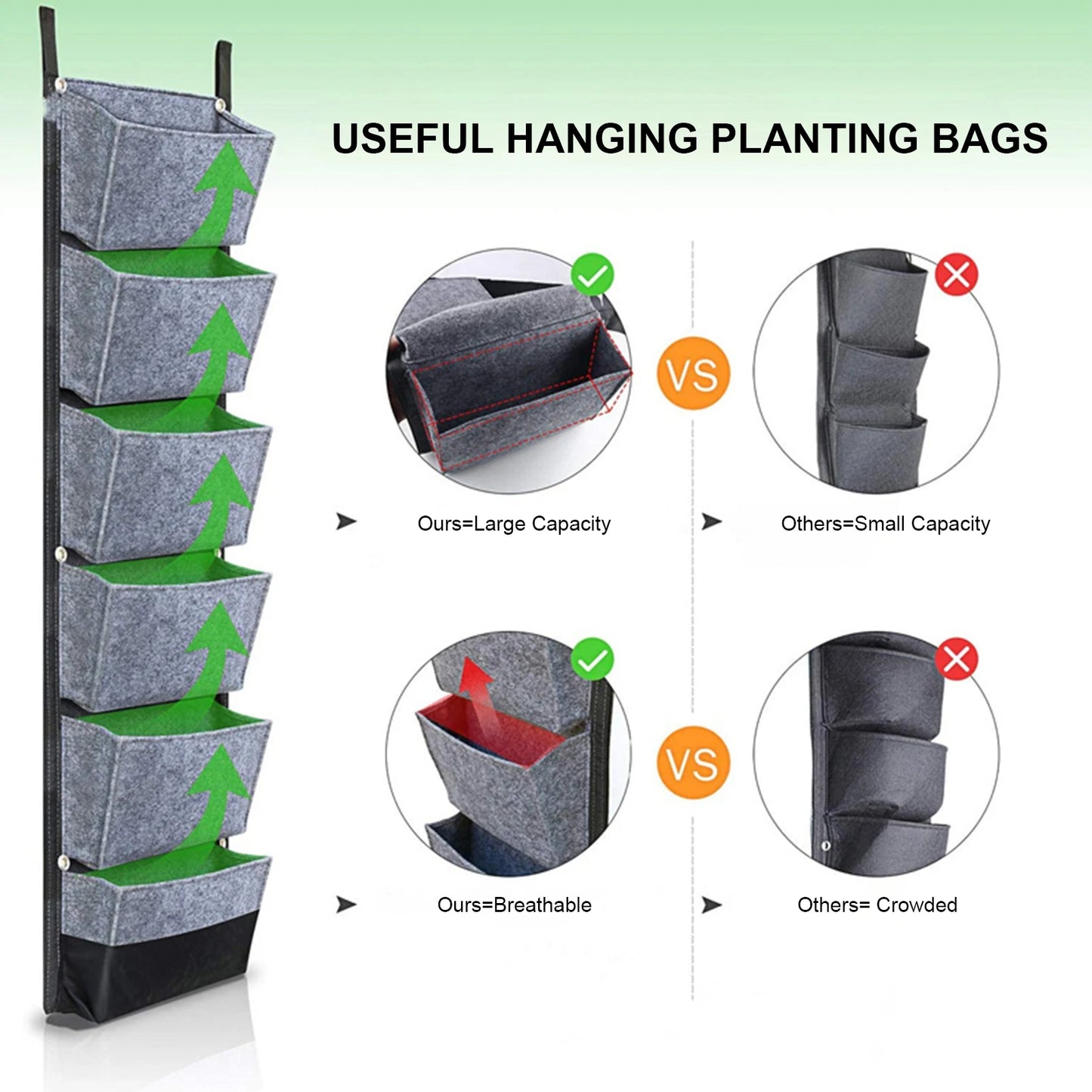 Vertical gardening flower pots
