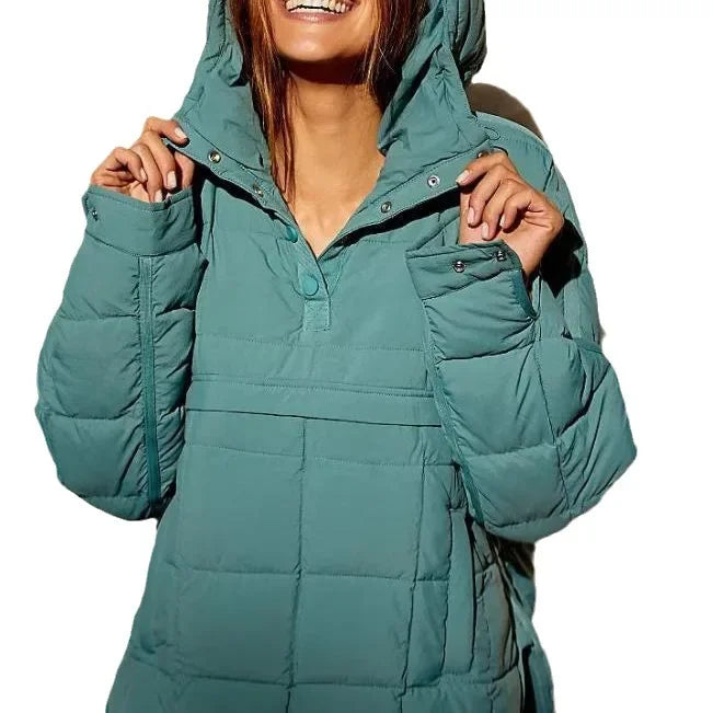 Hooded full sleeve loose casual coat