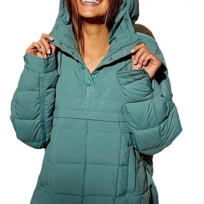 Hooded full sleeve loose casual coat