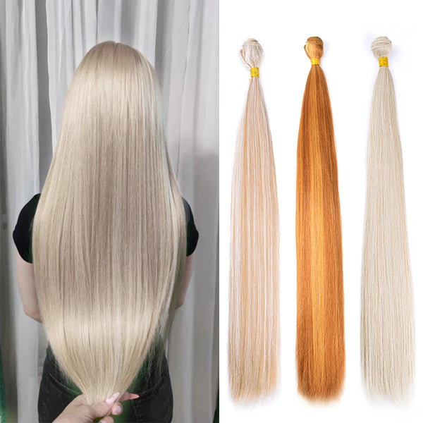 Heat Resistant Fiber Hair Weaving Synthetic Straight Hair