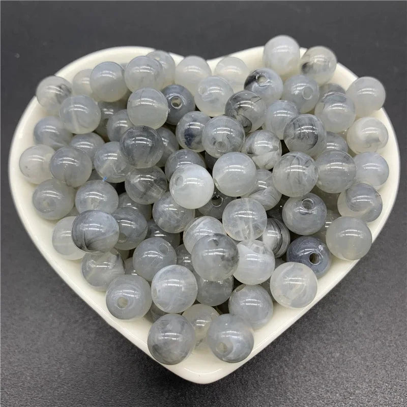 6PCS/ Acrylic Spacer Beads For Jewelry Making