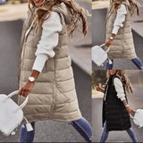 Loose Single-Breasted Cardigan Parkas Winter Vest Coat