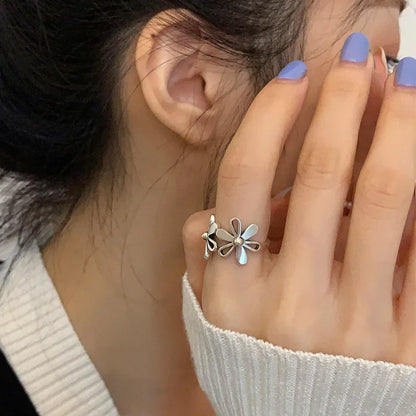 925 Sterling Silver Flower Ring