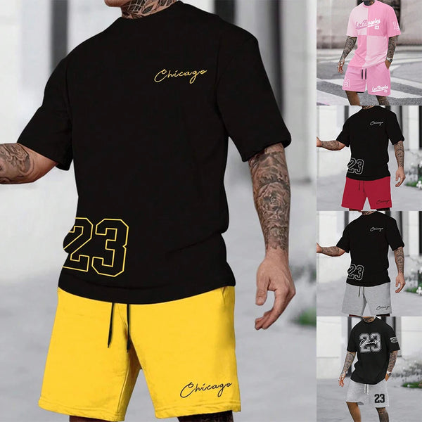 Loose Digital Print Quick Drying Men's Set