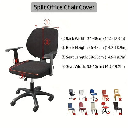 Universal desk rotating chair cover