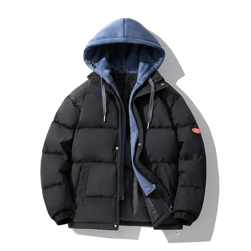 Hooded parkas casual thicken warm jacket