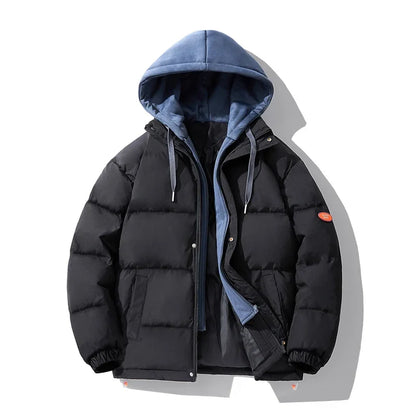 Hooded parkas casual thicken warm jacket