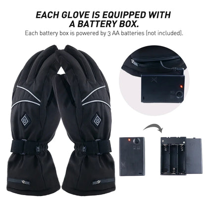 Water-resistant winter warm touchscreen gloves