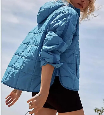 Hooded full sleeve loose casual coat