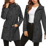 Windproof Long Hooded Coat