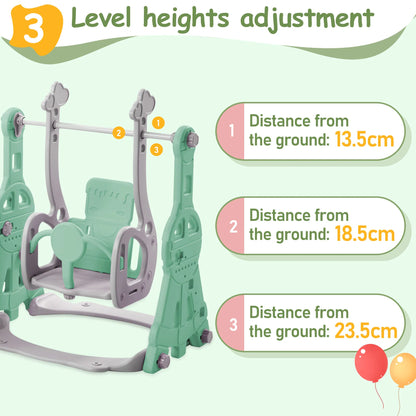 4 in 1 kid's slide and swing set