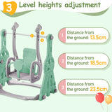 4 In 1 Kid's Slide And Swing Set