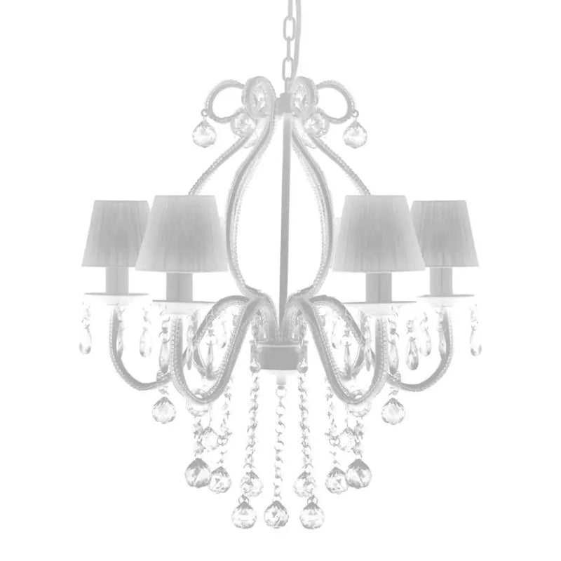 Elegant White Chandelier with 2300 Crystals