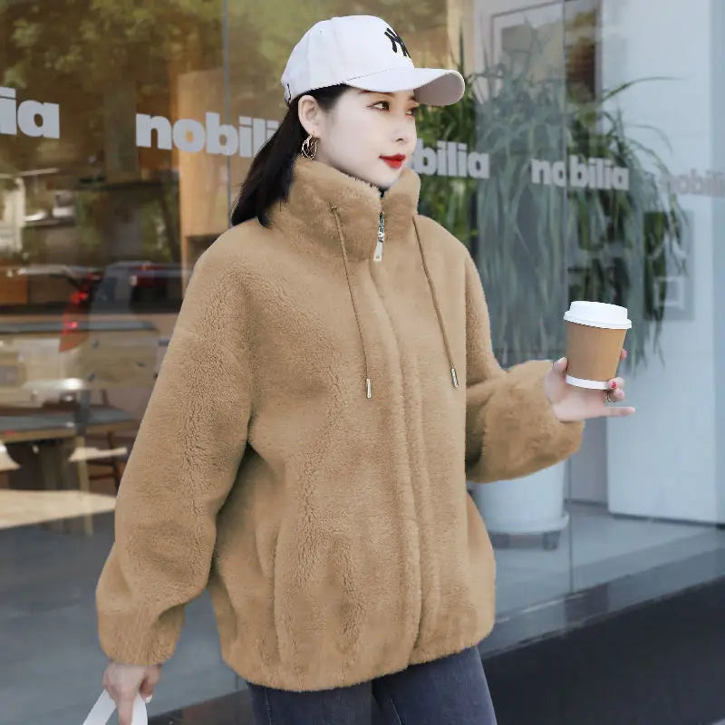Winter double coral fleece warm coat