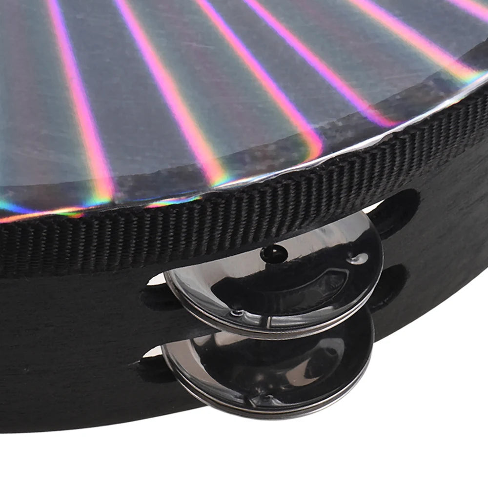 8/10 inch wooden radiant tambourine hand drum