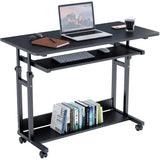 Portable Office Desk with Movable Wheels