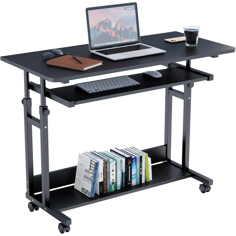 Portable Office Desk with Movable Wheels