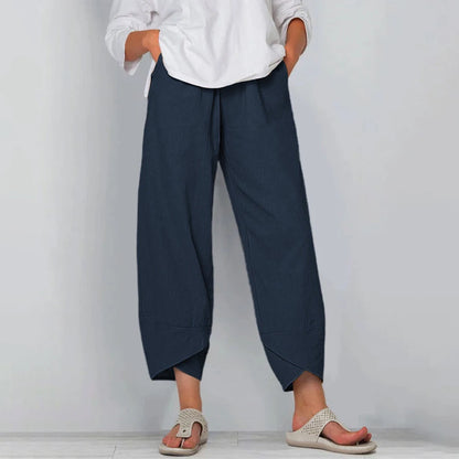 Vintage cotton and linen loose harem pants