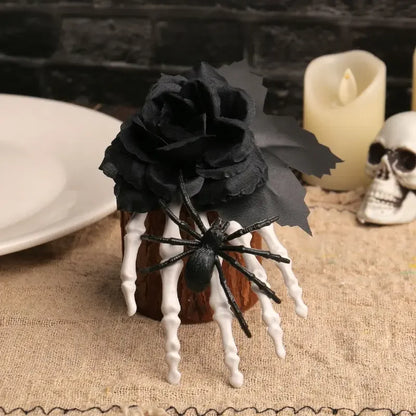 Halloween Black Rose Hairpin